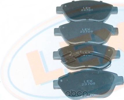 Колодки тормозные передние (LEX). Артикул 23708