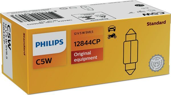 C5W 12V-5W (SV8,5) Philips. Артикул 12844CP