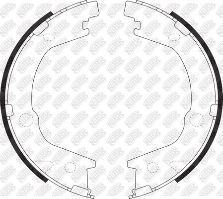 Тормозные колодки (стояночная тормозная система) NiBK. Артикул FN11004