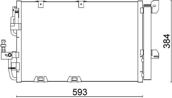 Радиатор кондиционера (конденсатор) Mahle Behr. Артикул AC 337 000S