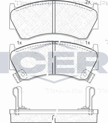 Тормозные колодки Icer для Suzuki Baleno I 1995-2002. Артикул 181394