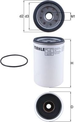 Топливный фильтр Mahle. Артикул KC 371D