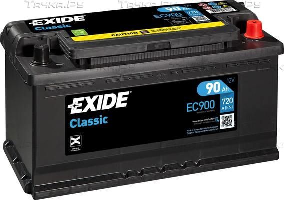 Аккумулятор Exide Classic * для Citroen CX II 1985-1992. Артикул EC900