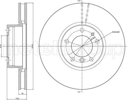 Тормозной диск Trusting для BMW 5 IV (E39) 1996-2004. Артикул DF808