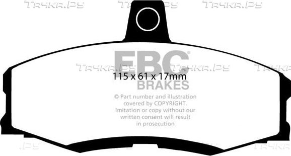 Тормозные колодки EBC Brakes передние для Ford Sierra I 1982-1986. Артикул DP2438