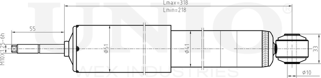 Амортизатор подвески (Unio). Артикул SAB-20023
