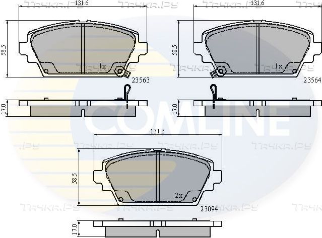 Тормозные колодки Comline Comline передние для Honda Accord VI 1998-2002. Артикул CBP3802