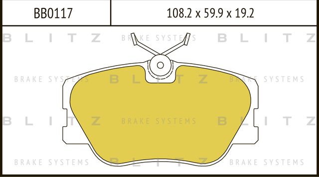 Колодки тормозные MB W124/W210 93- перед. (Blitz). Артикул BB0117