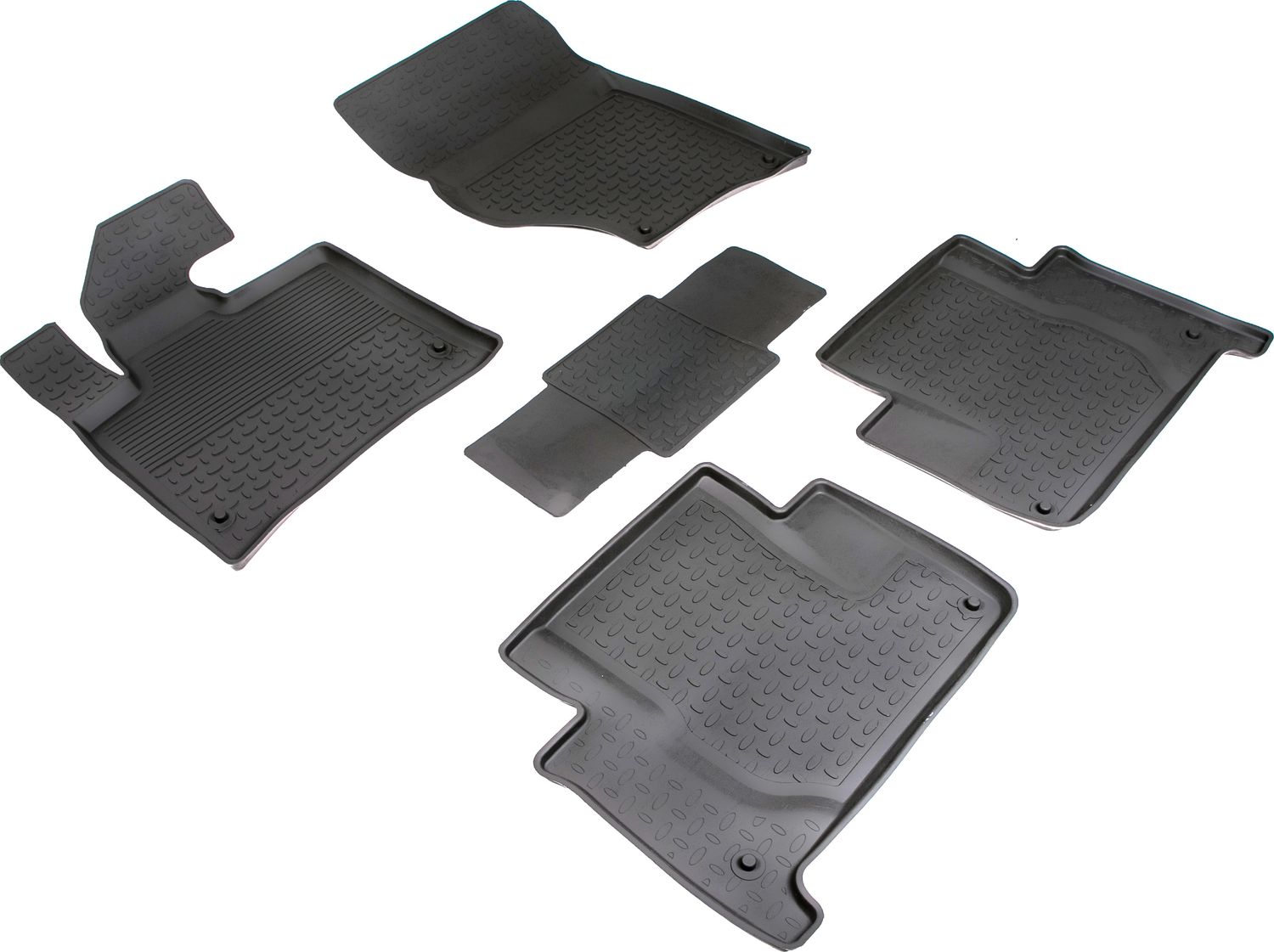 Коврики резиновые Seintex с высоким бортиком для салона Audi Q7 I 2005-2014. Артикул 85548