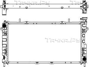 Радиатор охлаждения двигателя Sakura для Dodge Grand Caravan IV 2004-2007. Артикул 3131-1010