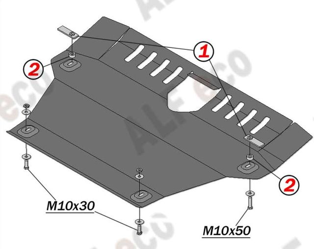 Защита Alfeco для рулевыx тяг Land Rover Discovery III 2004-2009. Артикул ALF.38.05