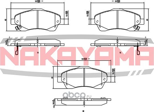 Колодки тормозные (Nakayama). Артикул P2026NY
