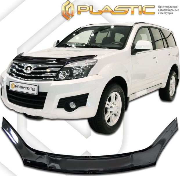Дефлектор СА Пластик для капота (Classic черный) Great Wall Hover H3 2010-2026. Артикул 2010010105938