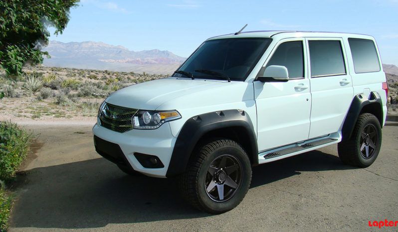 Расширители колесных арок Fenders (с накладками на бампер) (2 бака) для УАЗ Patriot I рестайлинг 2015-2026. Артикул ТКУ-3163R