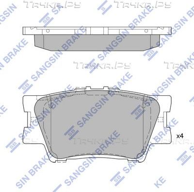 Тормозные колодки Sangsin Hi-Q задние для Lexus ES VI 2012-2018. Артикул SP2081A