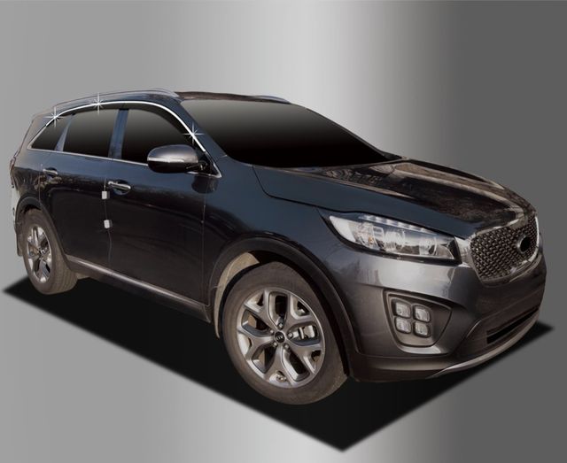 Дефлекторы Cobra Tuning для окон (с хром. молдингом) Kia Sorento II 2009-2026. Артикул K11209CR