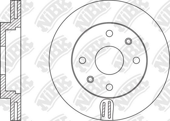 Тормозной диск NiBK передний для Renault Logan II 2014-2026. Артикул RN1571