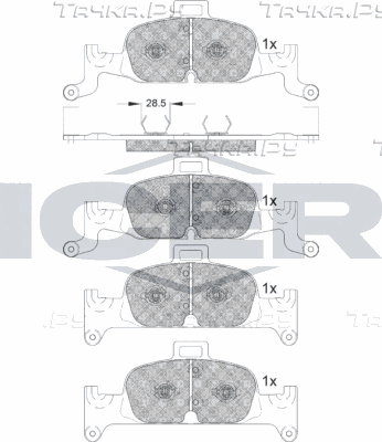Тормозные колодки Icer передние для Audi A4 allroad V (B9) 2016-2026. Артикул 182279