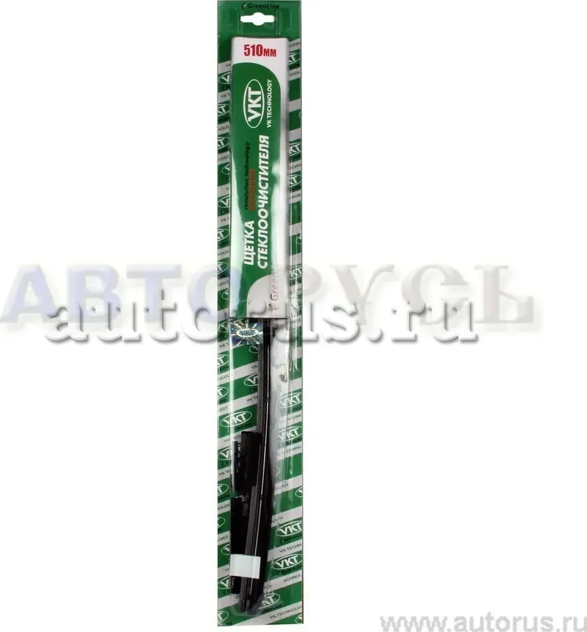 ЩЕТКА СТЕКЛООЧИСТИТЕЛЯ БЕСКАРКАСНАЯ GREEN LINE 510 (VK Technology). Артикул VT05620