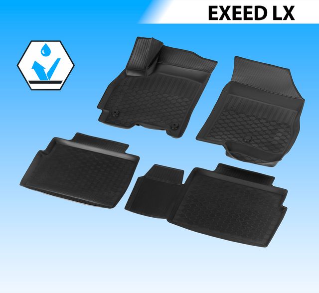 Коврики Rival для салона Exeed LX 2022-2026. Артикул 10910001