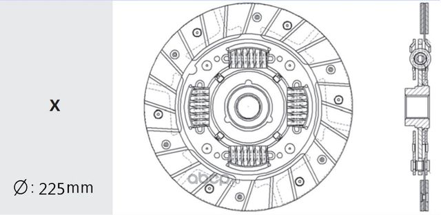 Диск сцепления HYUNDAI Sonata (91-) (2.0/2.4) (DOHC) (225мм) VALEO PHC Valeo. Артикул HD06