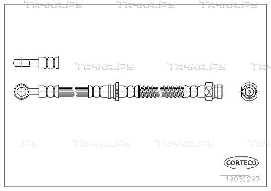Тормозной шланг Corteco передний правый/левый для Mitsubishi Space Star I 1998-2004. Артикул 19030293