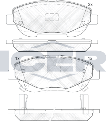 Тормозные колодки Icer. Артикул 182022