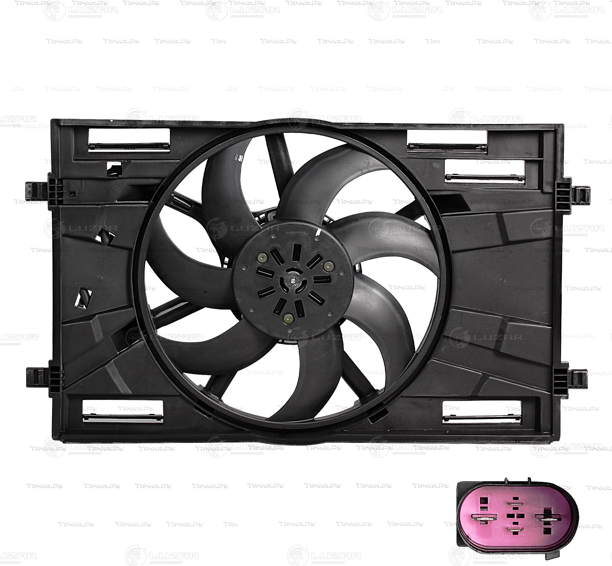 Вентилятор радиатора двигателя Luzar для Volkswagen Golf VII 2012-2026. Артикул LFK 1814