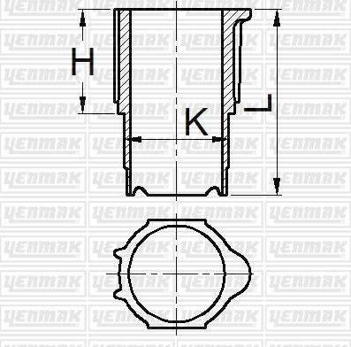 Гильза цилиндра Yenmak для Renault 21 1986-1994. Артикул 51-95908-000