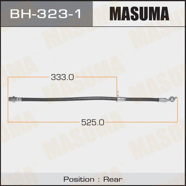 Шланг тормозной MASUMA T- /rear/ Camry Gracia MCV21, SXV20 RH. Артикул BH3231