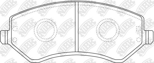 Тормозные колодки NiBK передние для Chrysler Voyager IV 2000-2008. Артикул PN0058