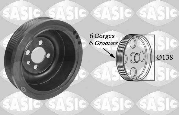 Шкив коленвала Sasic для Volkswagen Golf Sportsvan I 2014-2026. Артикул 2156021