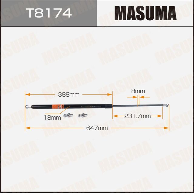 Упор газовый капота MASUMA, (1/40) Masuma. Артикул T8174
