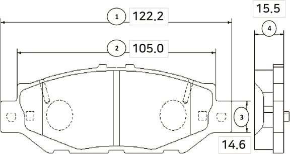 Тормозные колодки CTR. Артикул GK1077