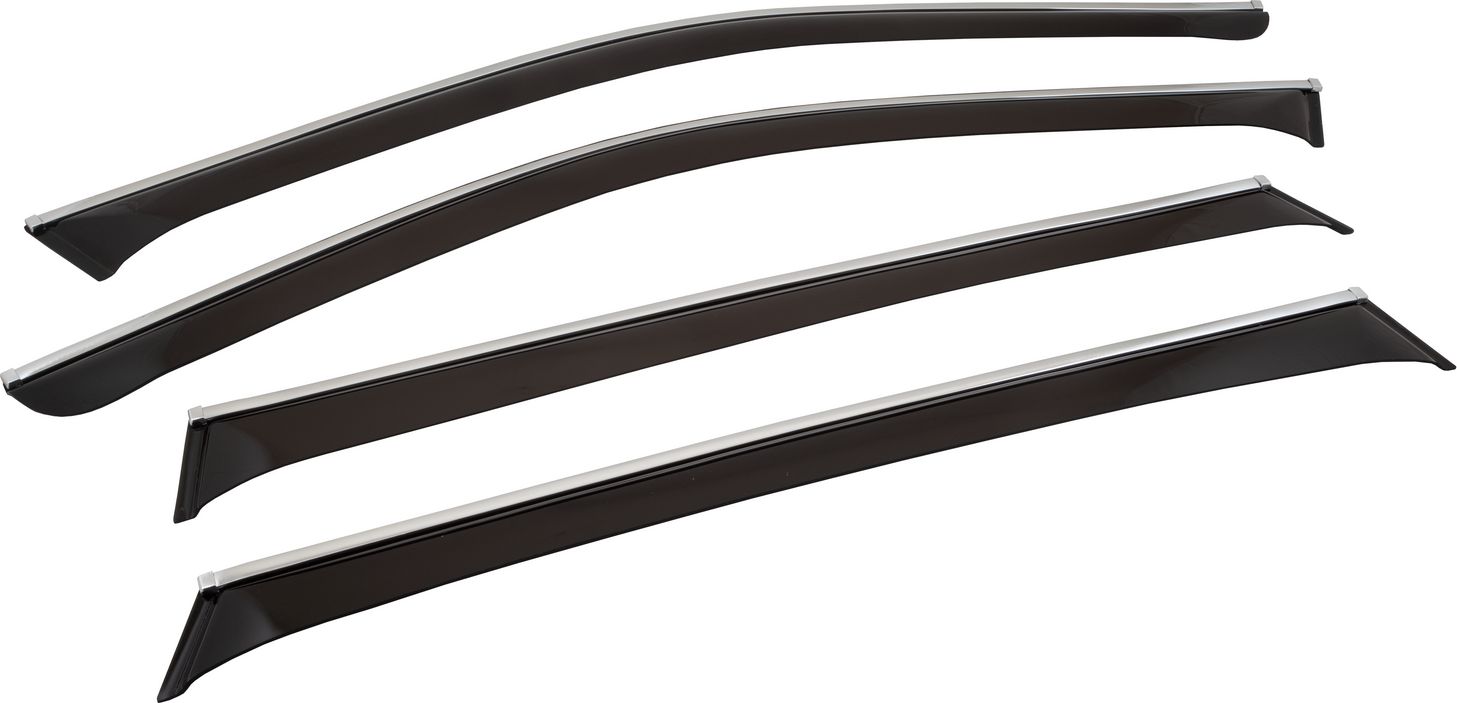 Дефлекторы Chromex для окон (c хром. молдингом) (4 шт.) BMW X5 E70 2006-2013. Артикул CHROMEX.63011