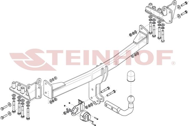 Фаркоп Steinhof для Land Rover Range Rover Evoque II (L551), вкл. AdBlue 2018-2026. Артикул L-120