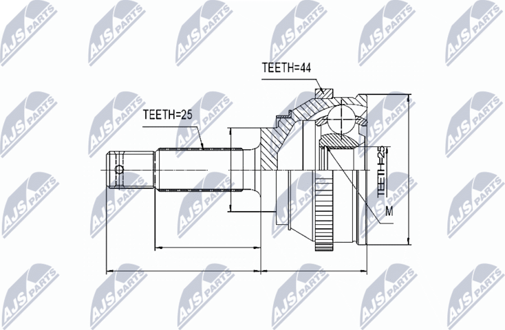Шрус внутренний (граната) NTY. Артикул NPZ-HY-545
