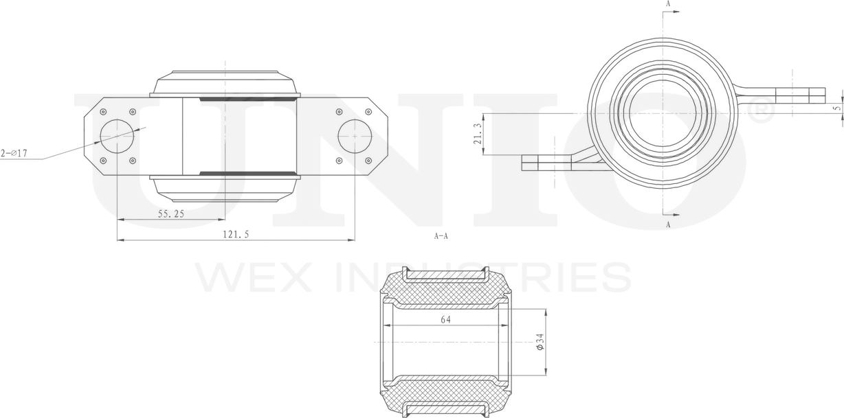 Сайлентблок рычага подвески (Unio). Артикул RMP-20091