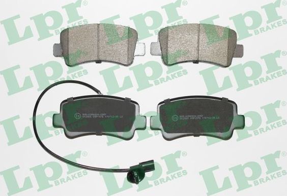 Тормозные колодки LPR задние для Renault Master III 2010-2026. Артикул 05P1578