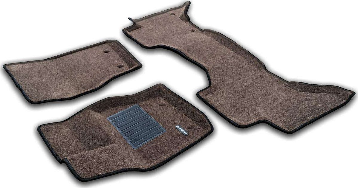 Коврики текстильные Euromat 3D Business для салона Land Rover Range Rover Vogue L405 2014-2021 Коричневые. Артикул EMC3D-003106R