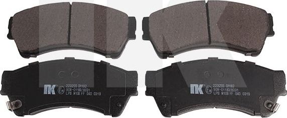 Тормозные колодки NK передние для Mazda 6 II (GH) 2007-2013. Артикул 223255