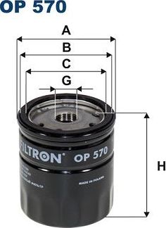 Масляный фильтр Filtron. Артикул OP 570