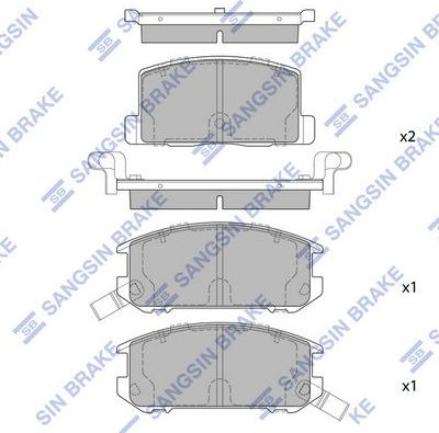 Тормозные колодки Sangsin Hi-Q. Артикул SP1437