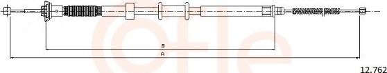 Трос ручника (тросик ручного тормоза) Cofle. Артикул 12.0762