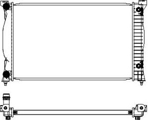 Радиатор охлаждения двигателя Sakura для Audi A4 III (B7) 2004-2008. Артикул 3061-1005