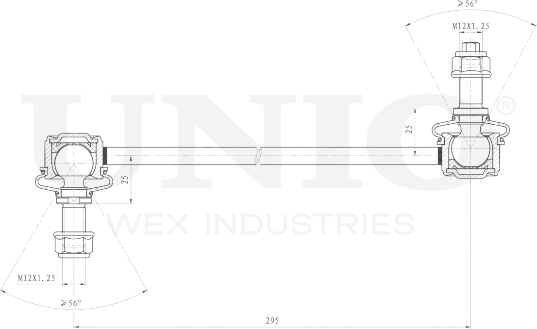 Тяга/стойка стабилизатора (Unio). Артикул SSP-50282