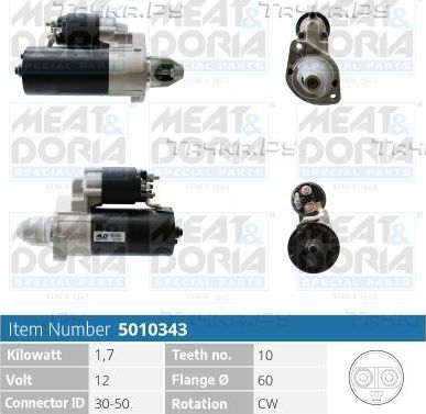 Стартер Meat & Doria для Mercedes-Benz S-Класс V (W221) 2005-2013. Артикул 5010343