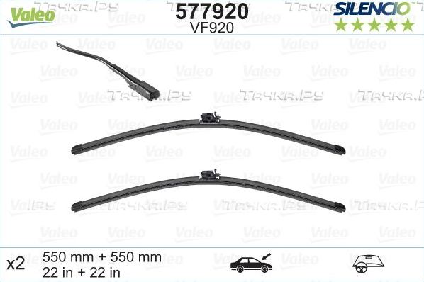 Щетки стеклоочистителя (дворники) Valeo Silencio Flat Blade. Артикул 577920