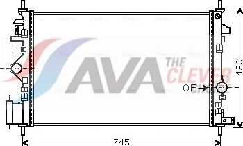 Радиатор охлаждения двигателя AVA ** CLEVER FIT ** для Saab 9-5 II 2010-2012. Артикул OLA2474