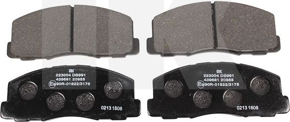 Тормозные колодки NK. Артикул 223004